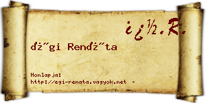 Égi Renáta névjegykártya